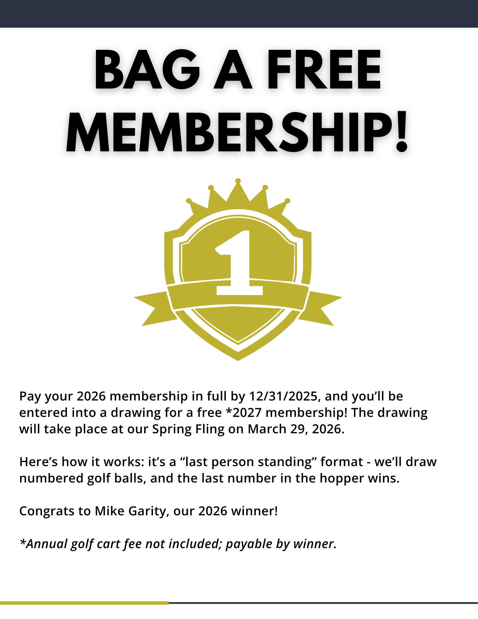 2026 Bag A Free Membership